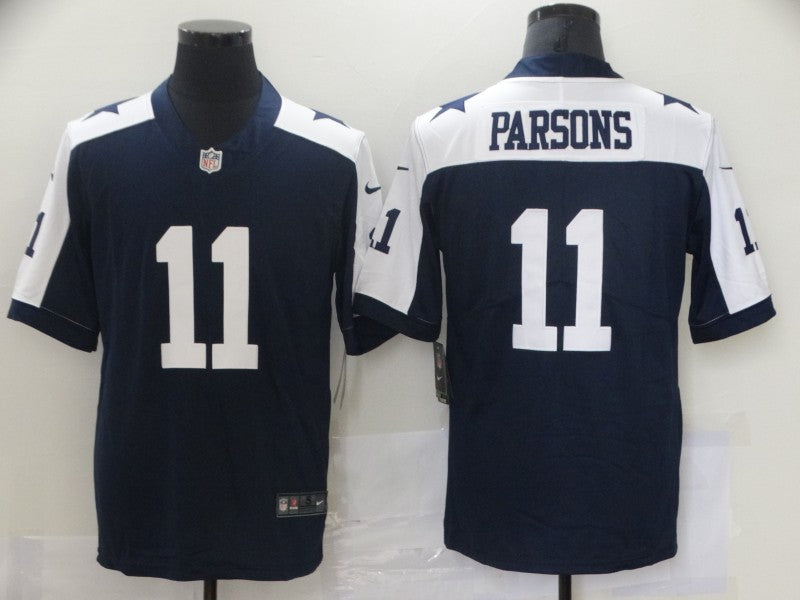 Men's Dallas Cowboys Micah Parsons #11 Navy Alternate Custom1 Game Jerseys