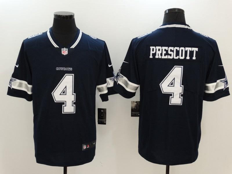 Men's Dallas Cowboys Dak Prescott #4 Navy Game Player Jerseys