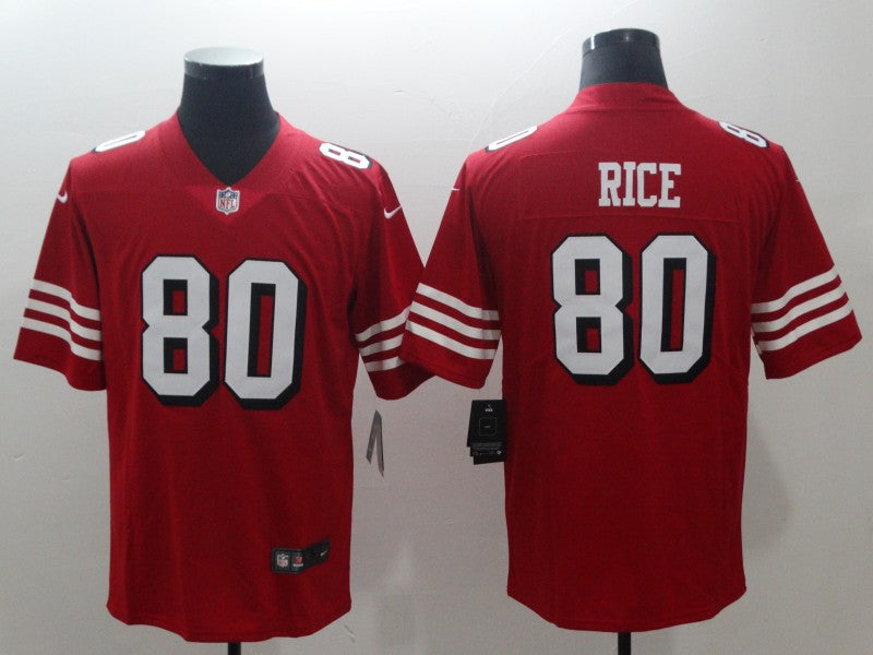 Men's San Francisco 49ers Jerry Rice #80 Red Game Jerseys