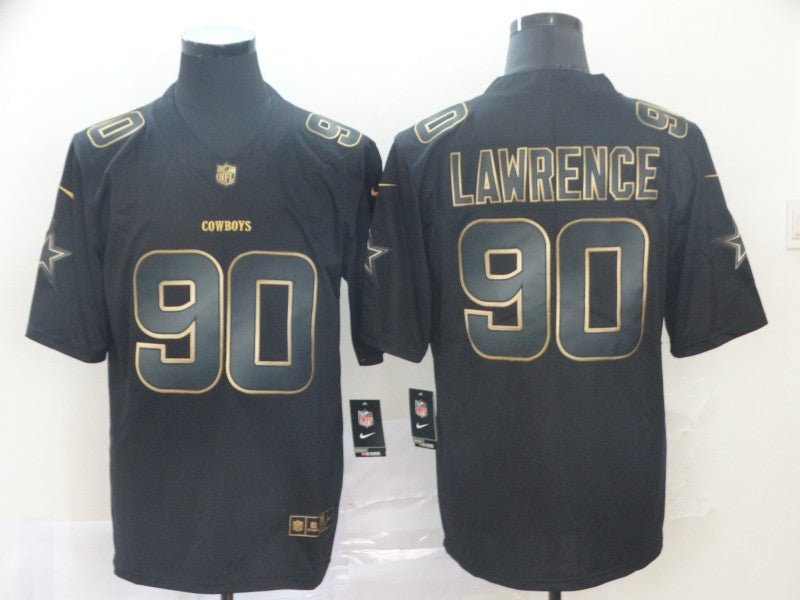Men's Dallas Cowboys DeMarcus Lawrence #90 Black Game Player Jerseys