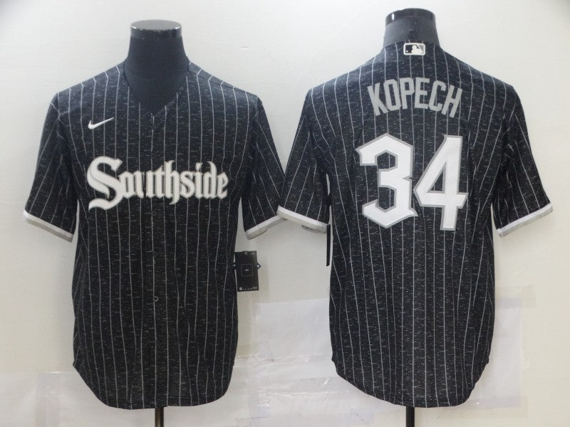 Men's Chicago White Sox Michael Kopech #34 Black Stitched Jerseys