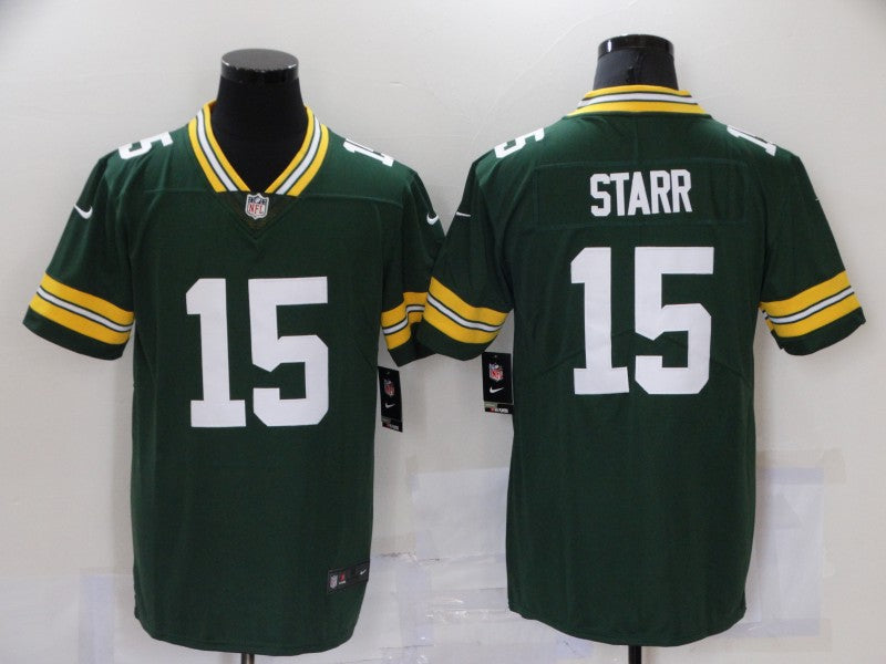 Men's Green Bay Packers Bart Starr #15 Green Game Jerseys