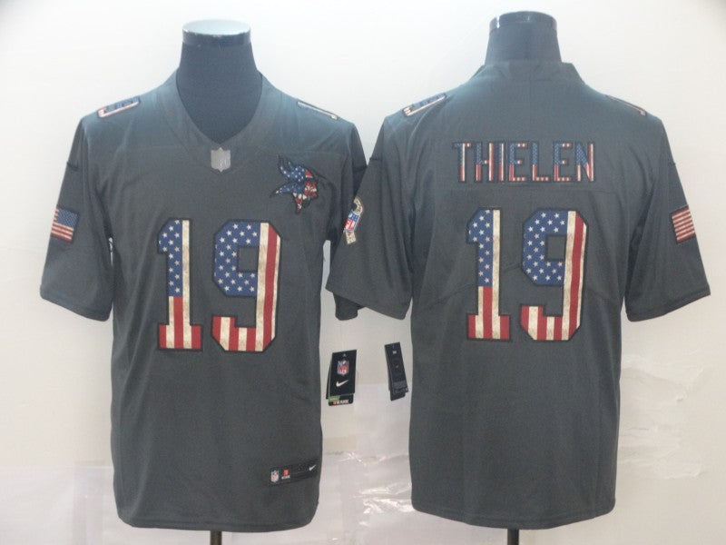 Men's Minnesota Vikings Adam Thielen #19 Black Alternate Game Jerseys