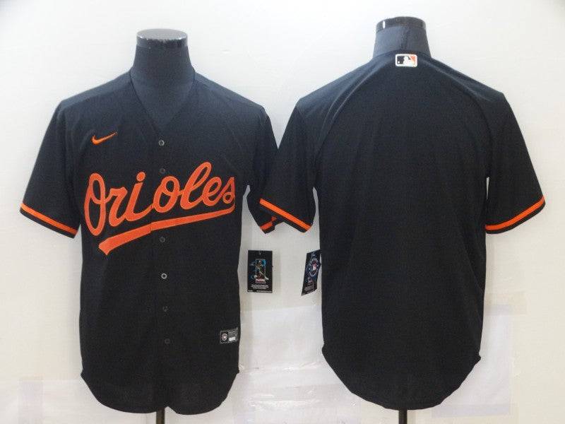 Men's Baltimore Orioles Black Alternate Replica Blank Jerseys
