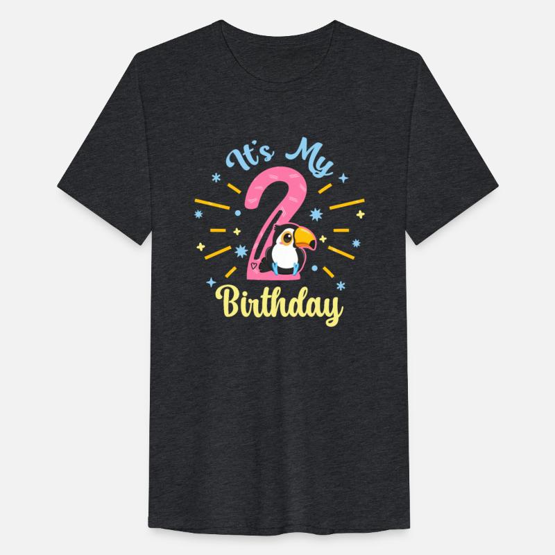 2nd Birthday 2 Year Old Birth Girl Tropical Toucan