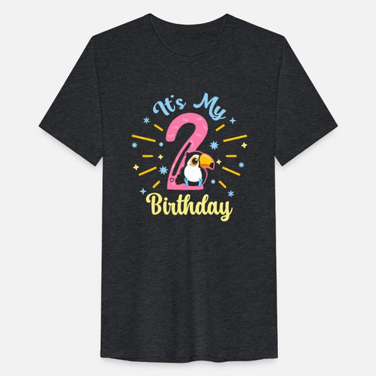 2nd Birthday 2 Year Old Birth Girl Tropical Toucan
