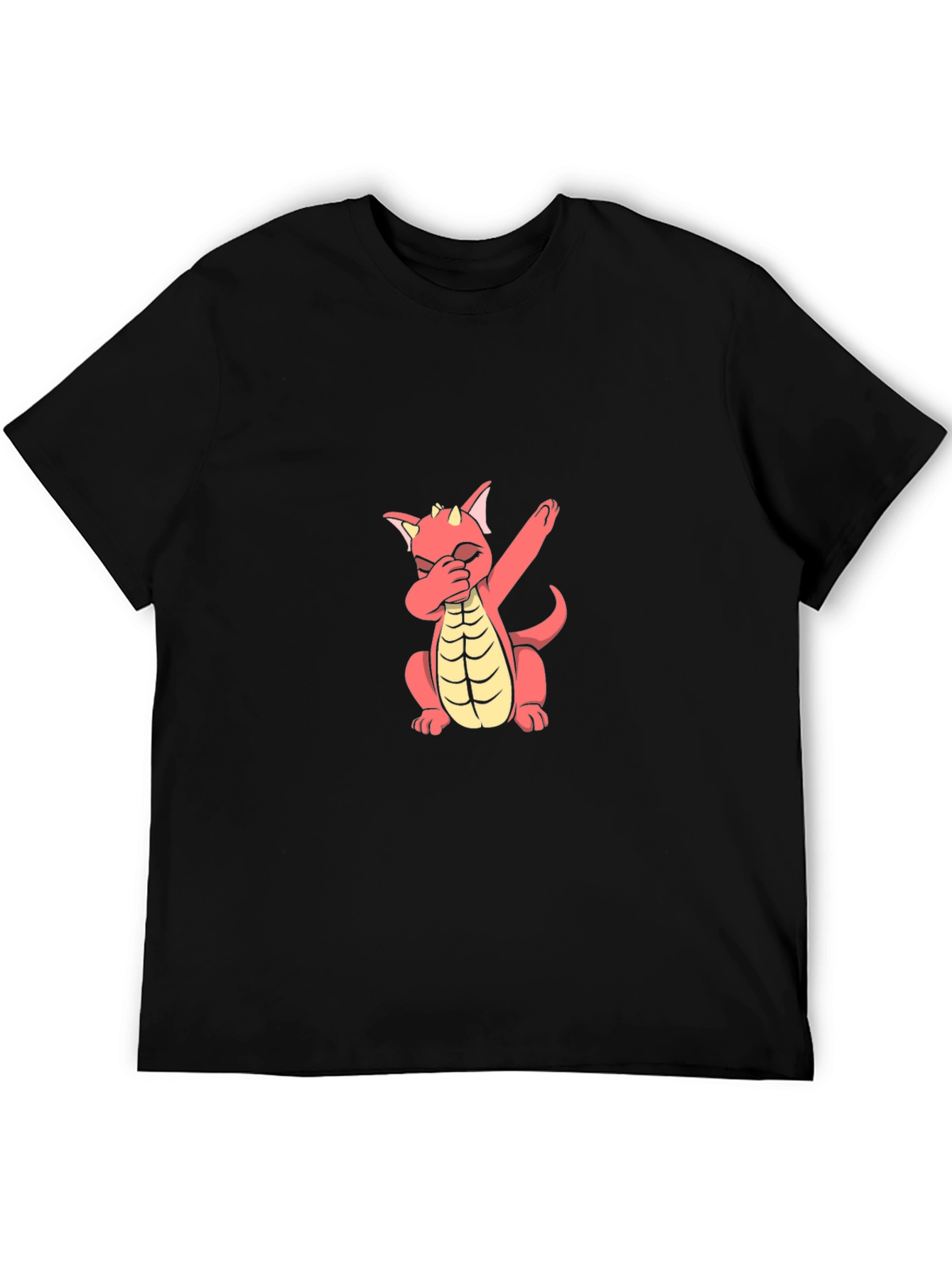 Dabbing Dragon Graphic Tee - Stylish Black T-Shirt