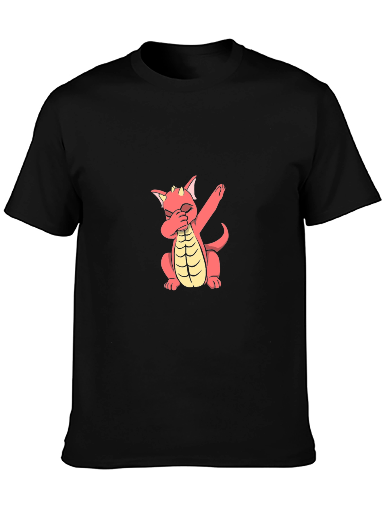 Dabbing Dragon Graphic Tee - Stylish Black T-Shirt
