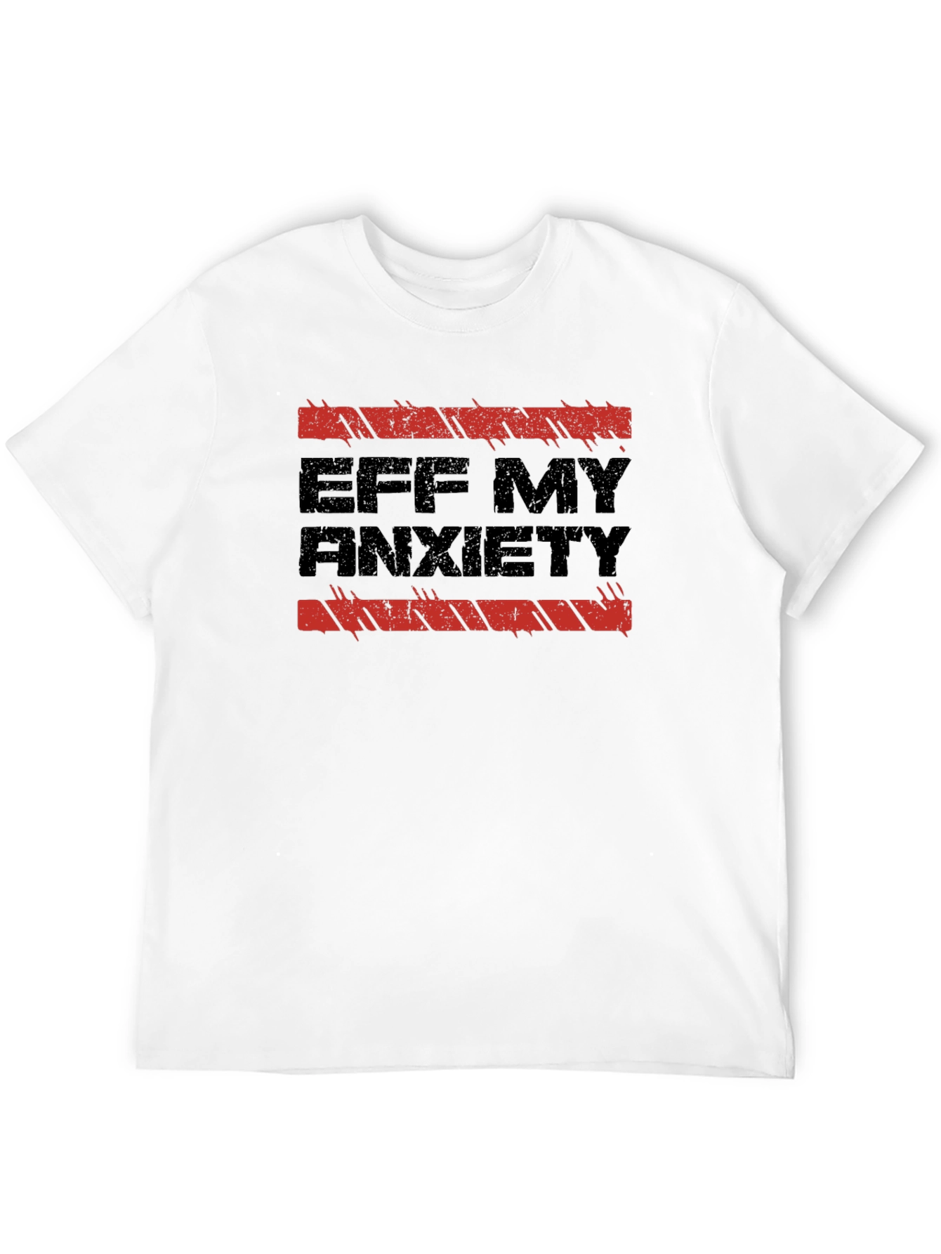 Eff My Anxiety Black Graphic T-Shirt