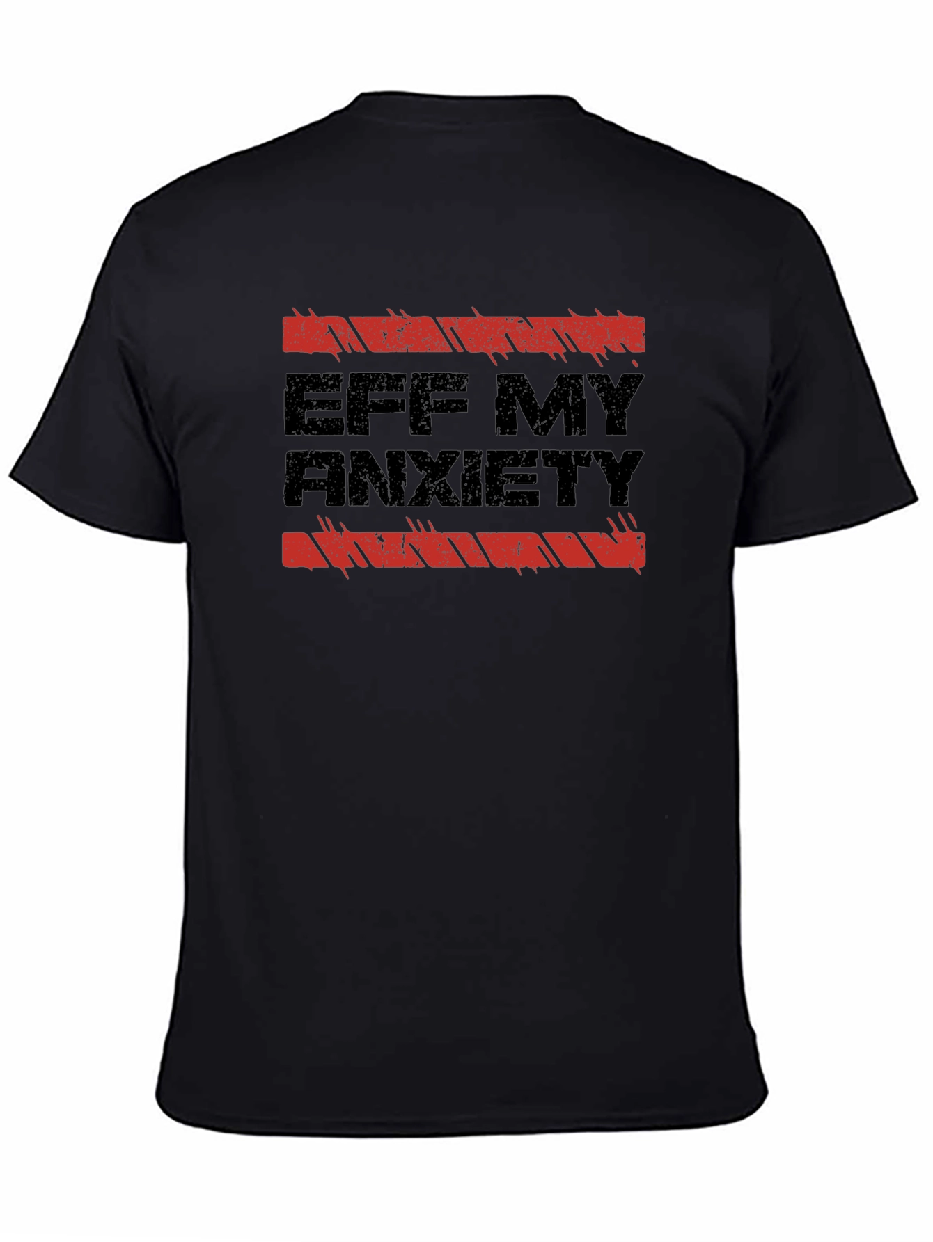 Eff My Anxiety Black Graphic T-Shirt