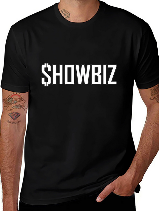 Showbiz Graphic Tee - Black Crew Neck T-Shirt