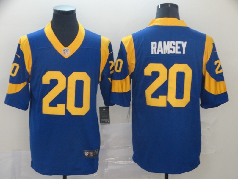 Men's Los Angeles Rams Jalen Ramsey #20 Blue Game Jerseys