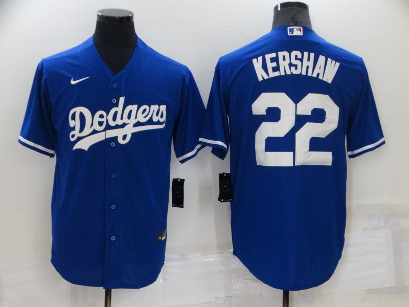 Men's Los Angeles Dodgers Clayton Kershaw #22 Blue Replica Baseball Jerseys