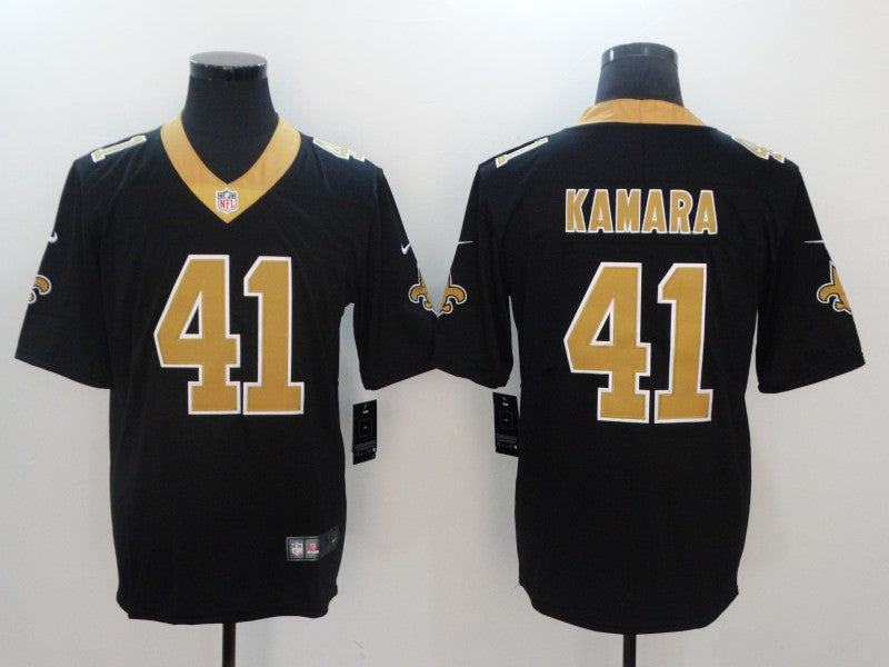 Men's New Orleans Saints Alvin Kamara #41 Black Game Jerseys
