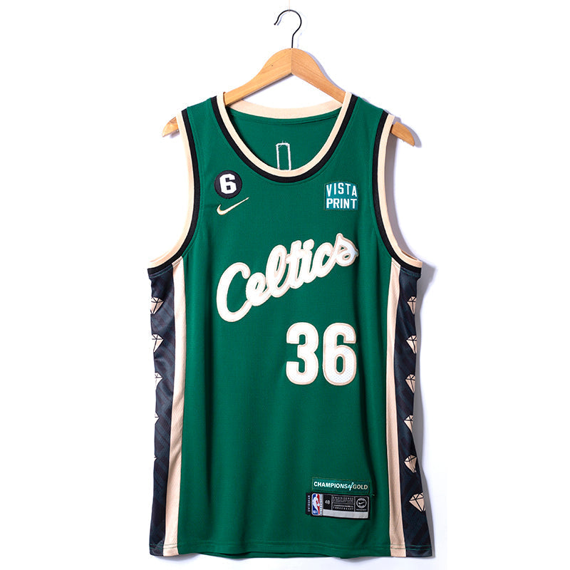 Men's Boston Celtics Marcus Smart #36 Green 2022/23 Swingman Jerseys - City Edition