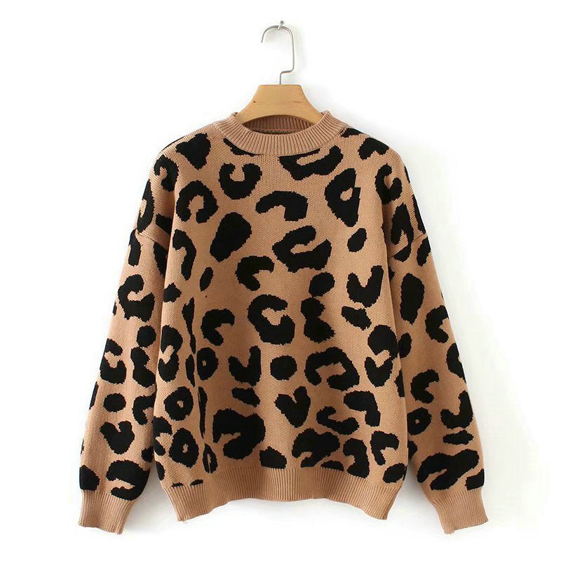 Fashionable Apparel Leopard print pullover women