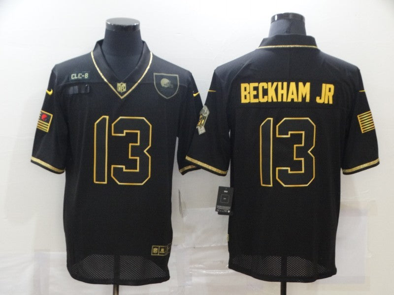 Men's Cleveland Browns #13 Odell Beckham Jr. Black Game Player Jerseys