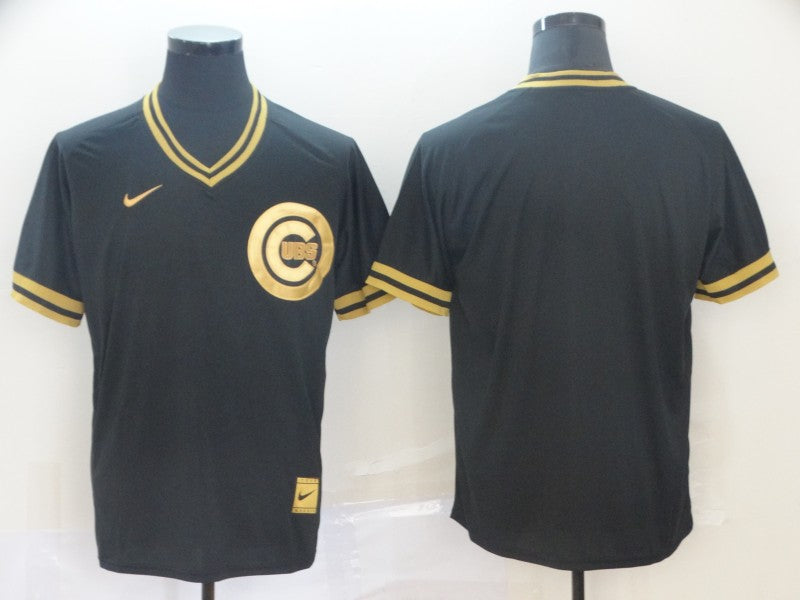 Men's Chicago Cubs Black Blank Replica Jerseys