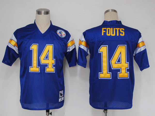 Men's San Diego Chargers Dan Fouts Mitchell & Ness Royal Legacy Replica Jerseys