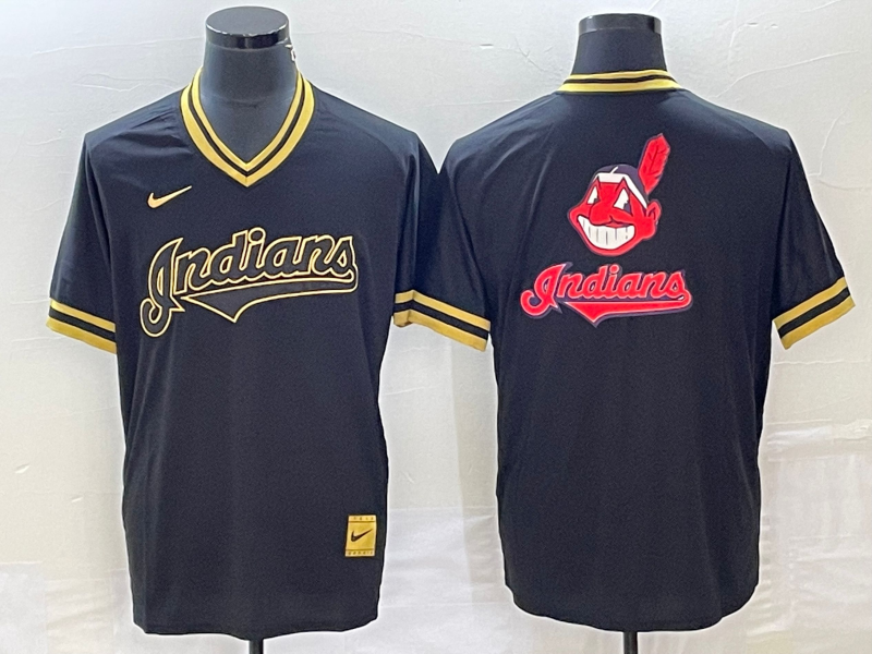 Men's Cleveland Guardians Black Replica Team Jerseys