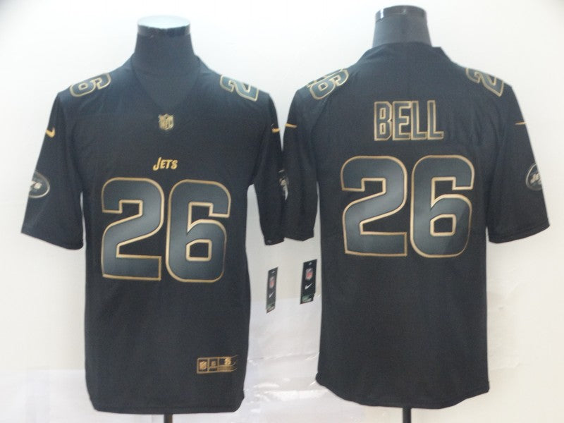 Men's New York Jets Le'Veon Bell #26 Black Game Player Jerseys