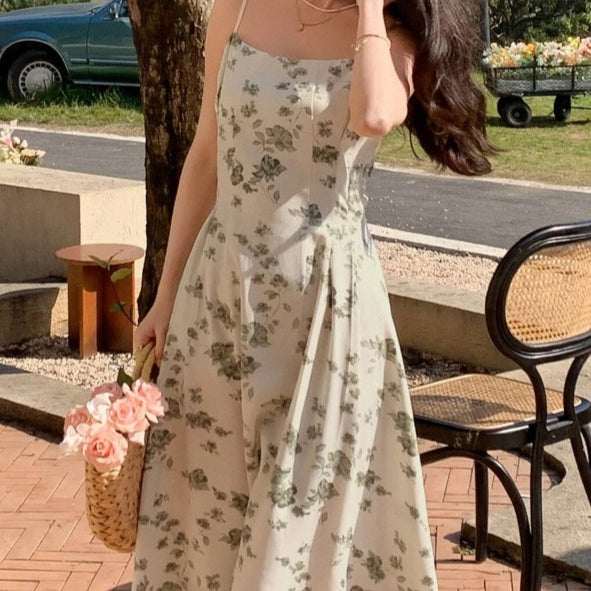 Trendy Printed Dress Printed Strap Maxi Dress For Women