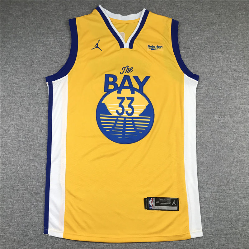 Men's Golden State Warriors James Wiseman Gold Fast Break Team Replica Jerseys