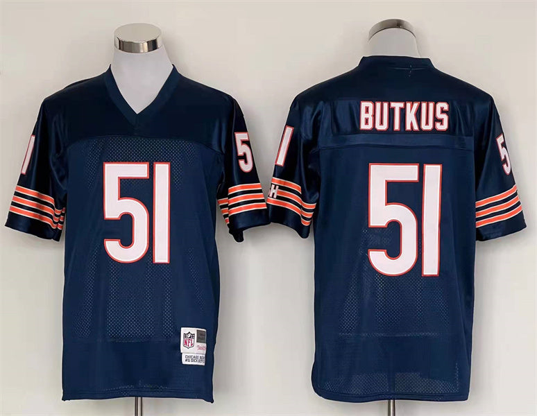 Men's Chicago Bears Dick Butkus Mitchell & Ness Navy Legacy Replica Player Jerseys