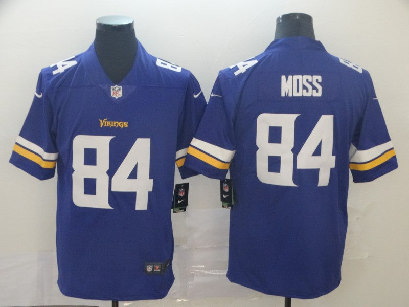 Men's Minnesota Vikings Randy Moss #84 Purple Game Jerseys