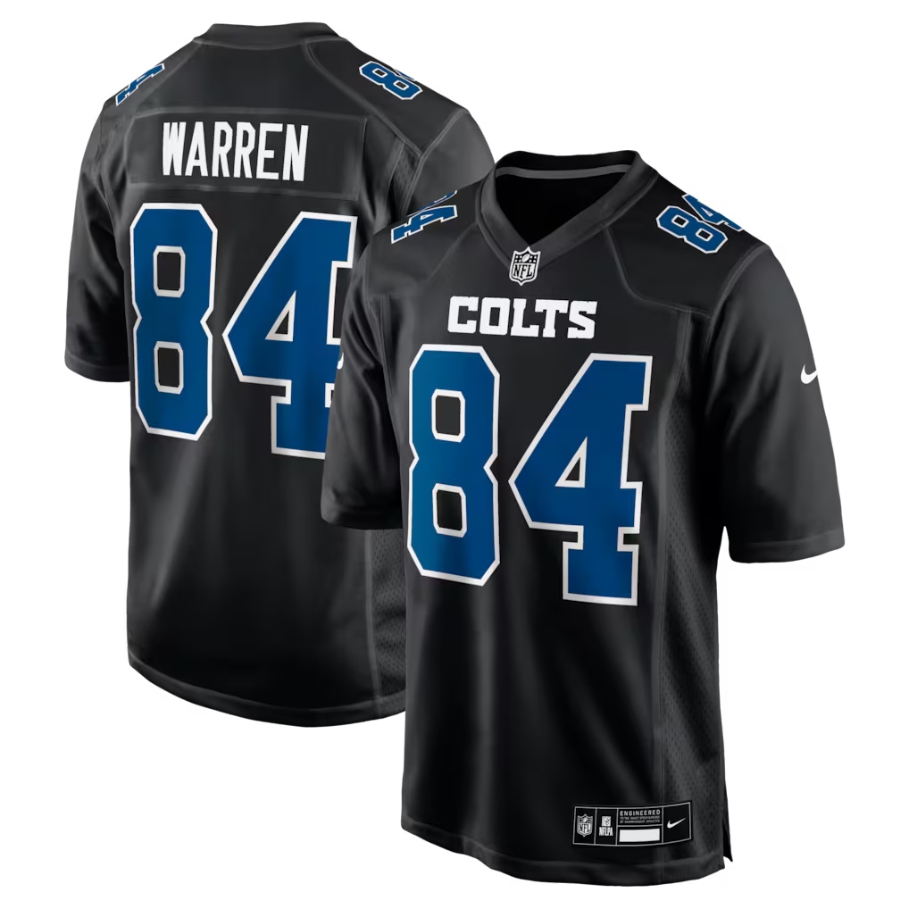 Men's Indianapolis Colts Tyler Warren Nike Black Fashion Game Jersey