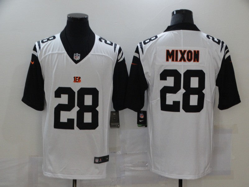 Men's Cincinnati Bengals Joe Mixon #28 White Game Player Jerseys