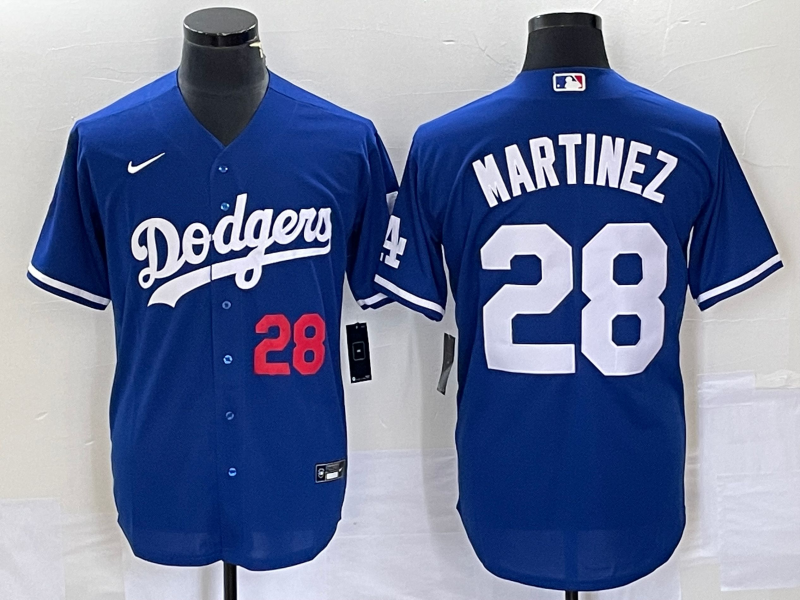 Men's Los Angeles Dodgers J.D. Martinez #28 Blue Replica Player Jerseys