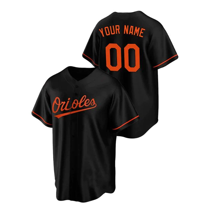 Men's Baltimore Orioles Black Replica Custom Jerseys