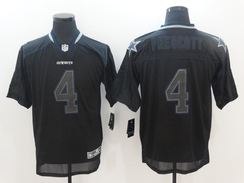 Men's Dallas Cowboys Dak Prescott #4 Black Authentic Player Game Jerseys