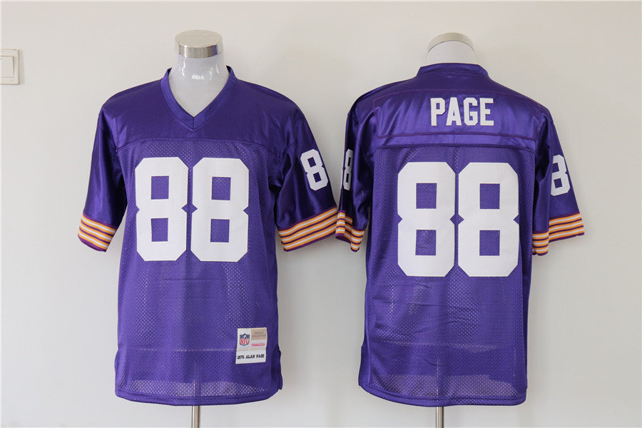 Men's Minnesota Vikings Alan Page Mitchell & Ness Purple Legacy Replica Jerseys