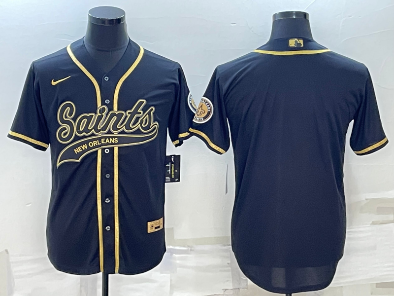 Men's New Orleans Saints Black Game Blank Jerseys