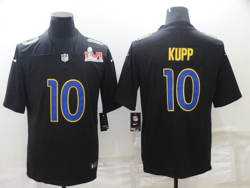 Men's Los Angeles Rams Cooper Kupp #10 Black Game Jerseys