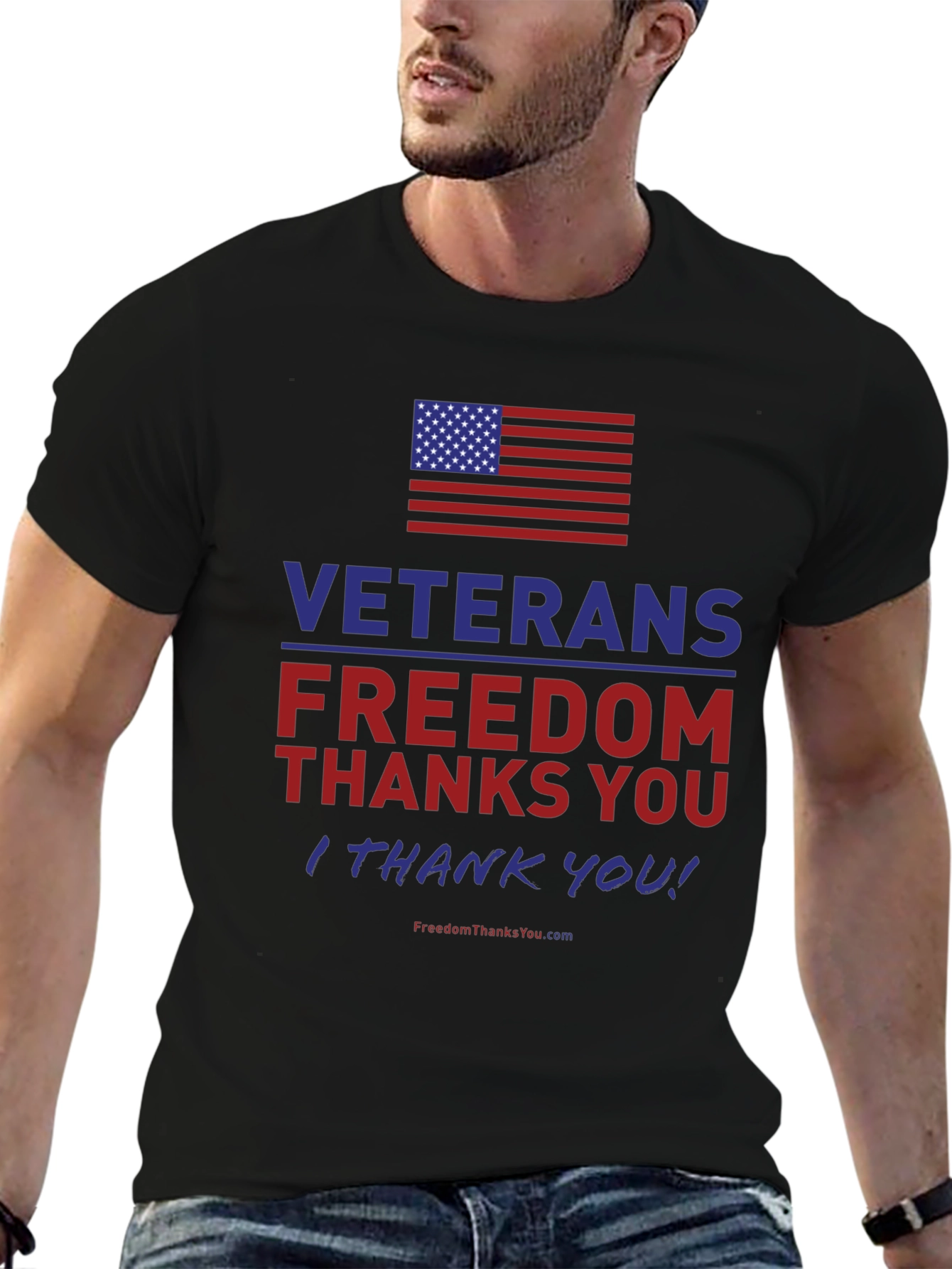 Veterans Freedom T-Shirt - Patriotic American Flag Tee