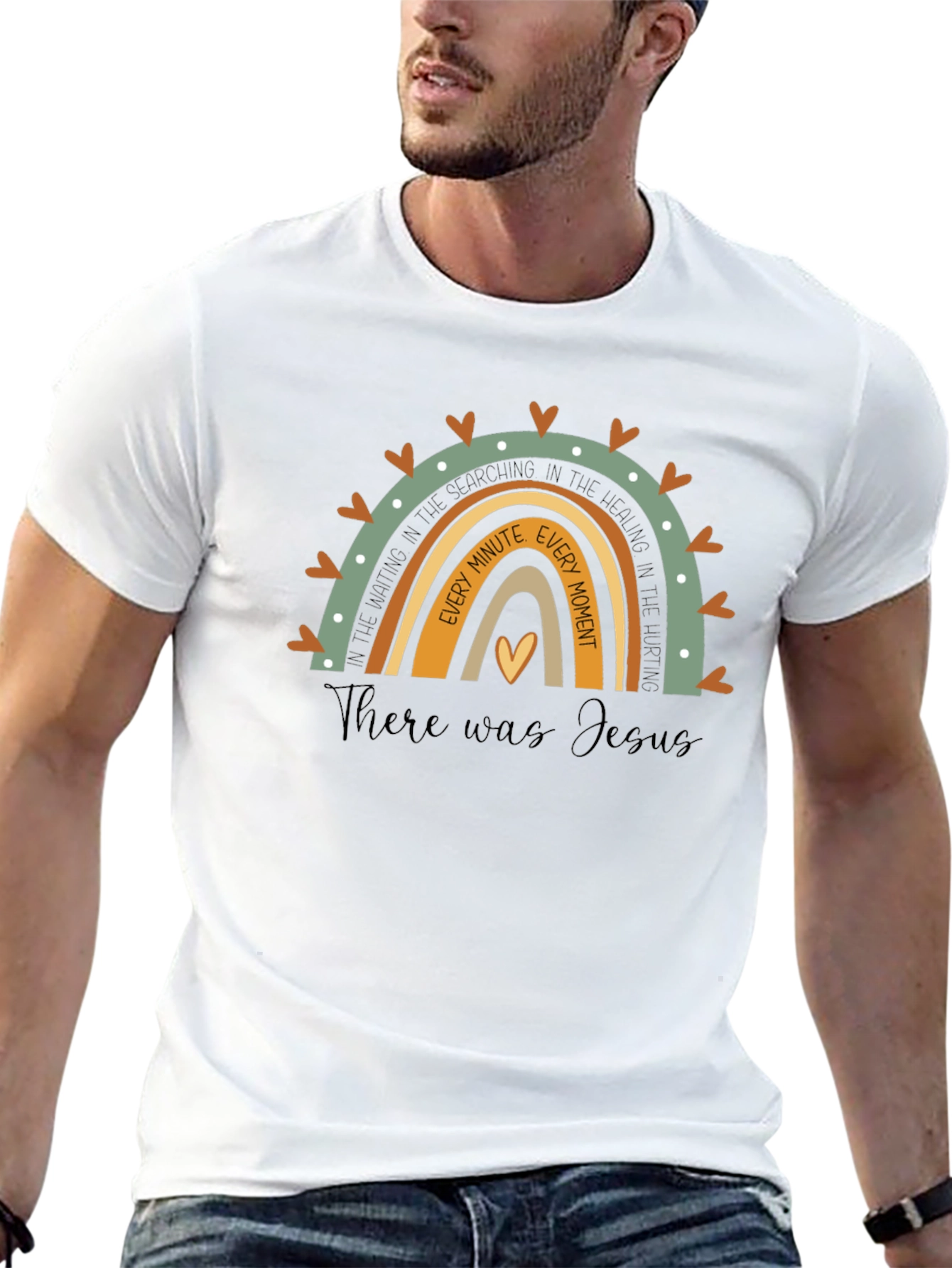 There Was Jesus Graphic Tee Christian T-Shirt