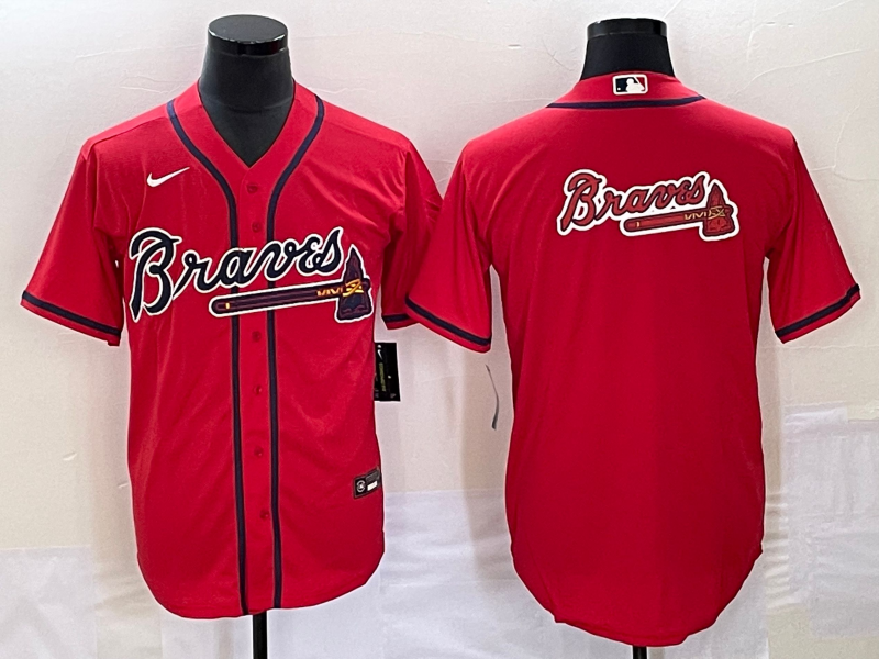Men's Atlanta Braves Red Replica Team Jerseys