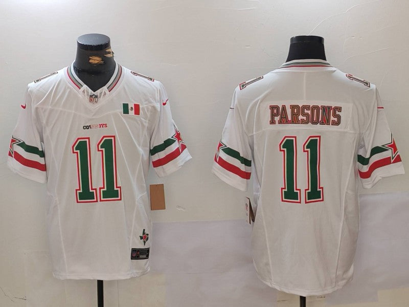 Men's Dallas Cowboys Micah Parsons #11 White Vapor F.U.S.E. Limited Jerseys
