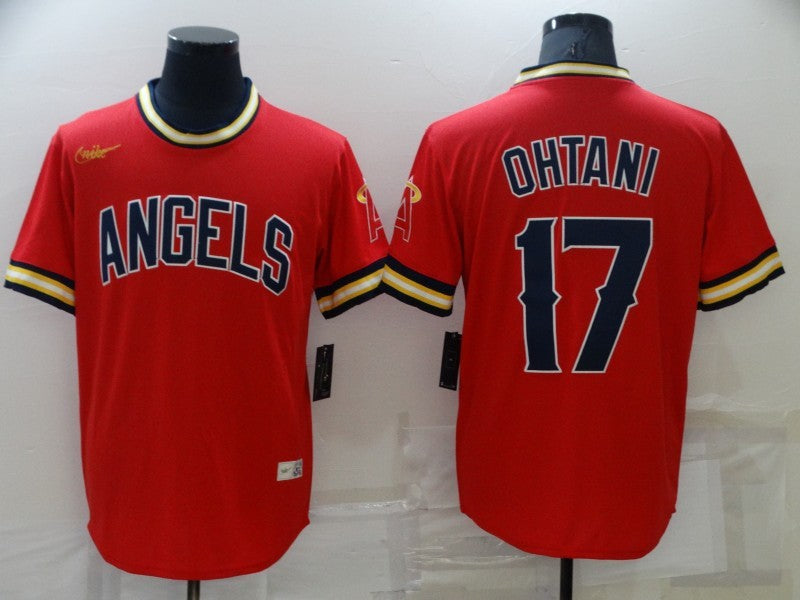 Men's Los Angeles Angels Shohei Ohtani #17 Red Replica Player Jerseys