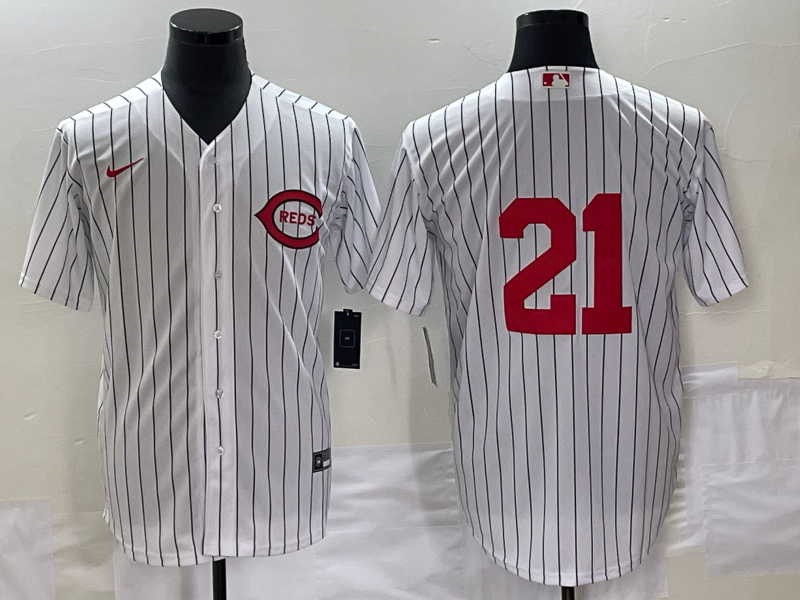 Men's Cincinnati Reds Hunter Greene #21 White 2022 MLB at Field of Dreams Game Authentic Player Jerseys