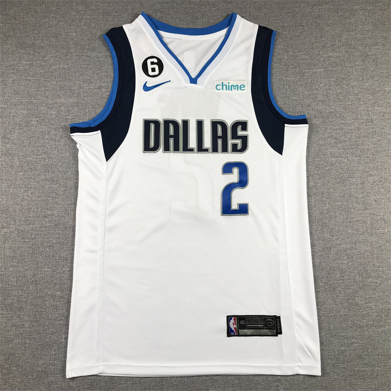 Men's Dallas Mavericks Kyrie Irving #2 White Fast Break Replica Jerseys - Association Edition