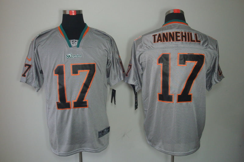 Men's Miami Dolphins Ryan Tannehill #17 Gray Game Jerseys