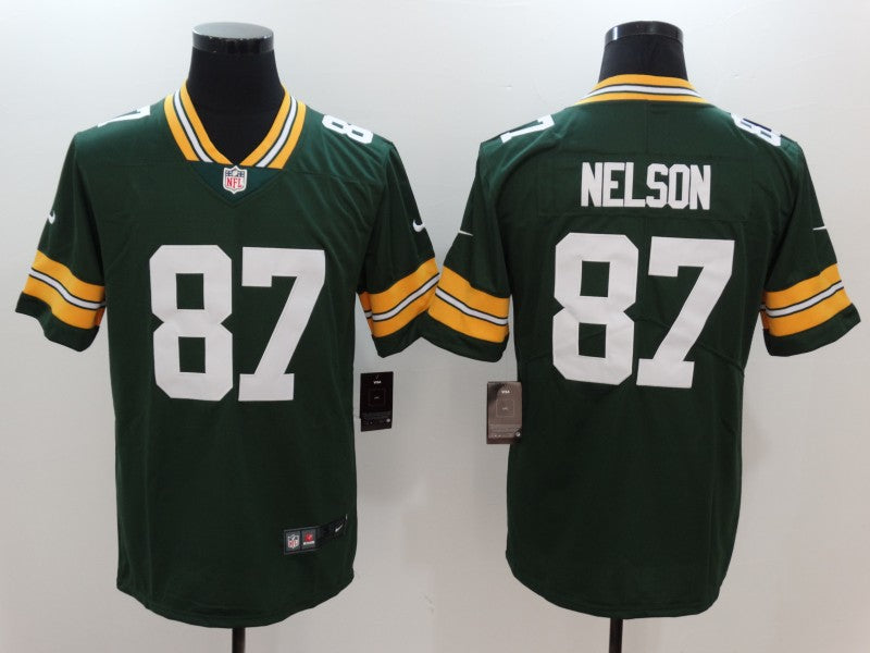 Men's Green Bay Packers Jordy Nelson #87 Green Game Player Jerseys