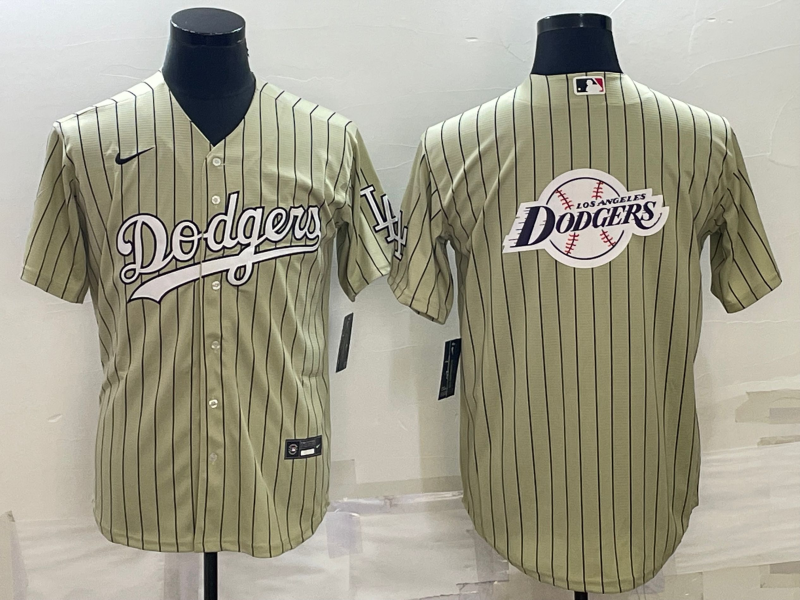 Men's Los Angeles Dodgers khaki Replica Player Jerseys