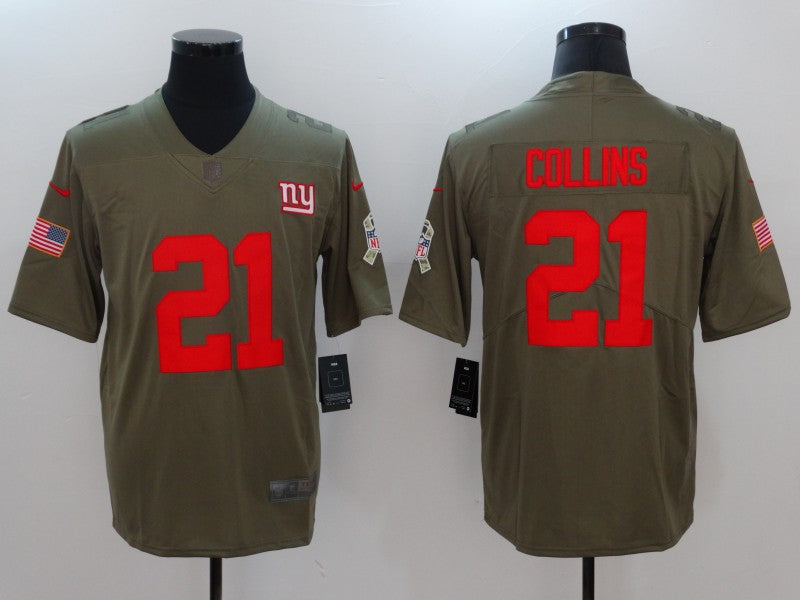 Men's New York Giants Landon Collins #21 Brown Game Jerseys