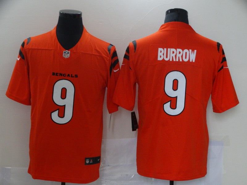 Men's Cincinnati Bengals Joe Burrow #9 Orange Alternate Game Jerseys