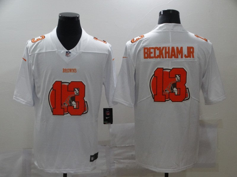 Men's Cleveland Browns Odell Beckham Jr. #13 White Player Game Jerseys
